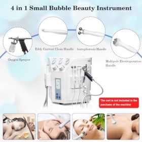 4 IN 1 Peeling à leau pour le visage Eléctroporation par inotophorèse Soins de la peau Exfoliation Tête Noire Exfoliation Dé