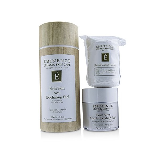 Eminence Firm Skin Acai Exfoliating Peel with 35 Dual-Textured Cotton Rounds 50ml/1.7oz