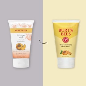 Burts Bees Peach and Willowbark Deep Pore Scrub, 4 Ounce Pack of 3 by Burts Bees