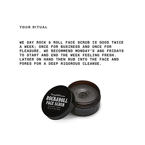 Triumph & Disaster Rock & Roll - Volcanic Ash and Green Clay Face Scrub – Natural Pore-Cleansing Blackhead-Removing Skin Nour