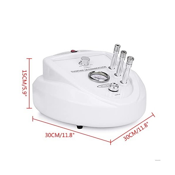 Microdermabrasion au Diamant, 60W 3 en 1 Appareil de Microdermabrasion, 11.8x11.8x5.9inch Diamant Machine de Dermabrasion Soi