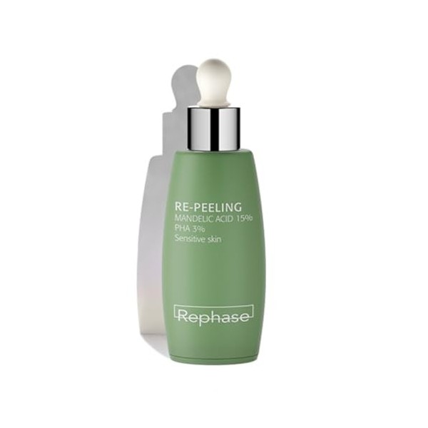 Rephase Re-Peeling - Acide mandelique 15 % PHA 3 % Traitement Exfoliant Viso,30 ml