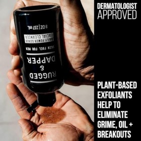 RUGGED & DAPPER Gommage exfoliant et nettoyant pour le visage pour hommes 237 ml