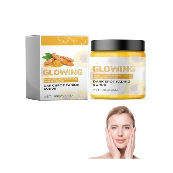 Gommage Corporel au Curcuma,Gommage Corps Exfoliant,Gommages pour le Corps du Visage Curcuma,Gommage Exfoliant,Gommage Corpor