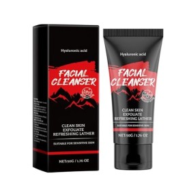 Nettoyant Facial Hydratant, Gel Nettoyant Purifiant Visage A lAcide Hyaluronique et à lHuile dOlive, Mousse Nettoyante Pou