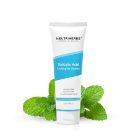 Neutriherbs Nettoyant en gel à lacide salicylique - Contrôle de lacné - Pour le visage - Pores non bloqués - Élimine les po