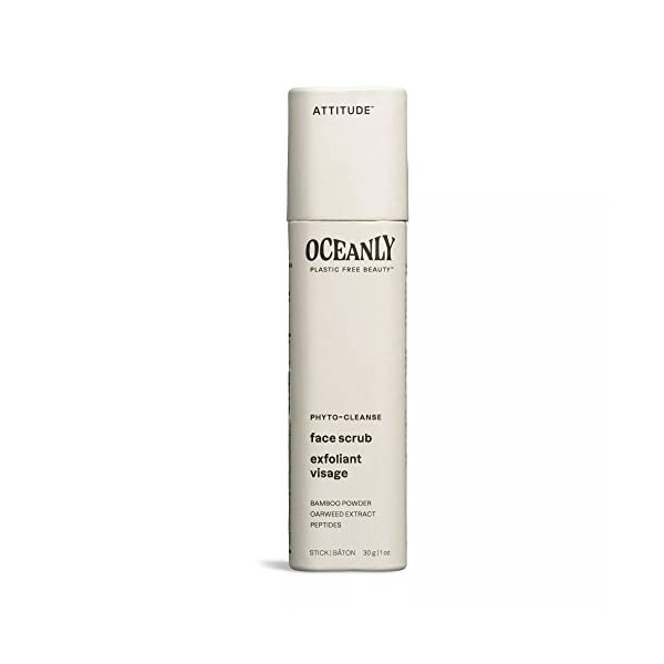 ATTITUDE Oceanly Gommage Visage, EWG Verified, Ingrédients à base de Plantes et de Minéraux, Végane, Sans Plastique, PHYTO CL