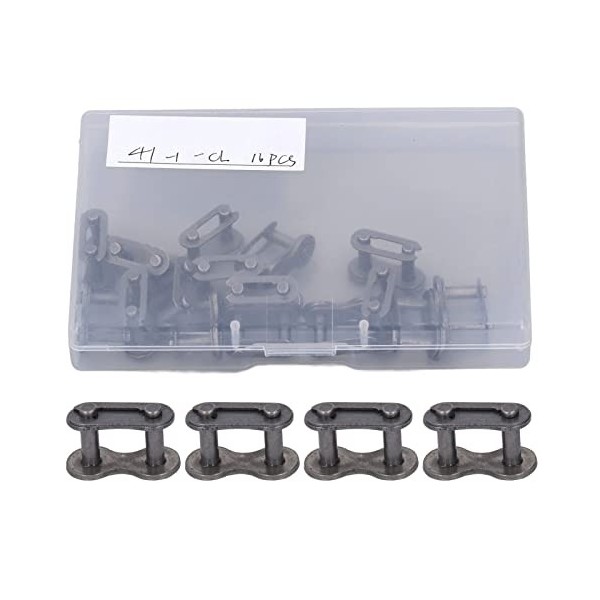 Joint de Chaîne de Vélo, Kit de Maillons de Connexion de Chaîne Réutilisables Durs à Rouleaux avec Joint de Chaîne de 16 Pièc