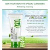 BIOAQUA Mousse Nettoyante à 92% à lAloe Vera - Rafraîchit Et Hydrate - 92% - Rétrécit Les Pores Et Contrôle Lhuile - Nettoy
