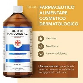 AIESI® Huile dAmande Douce Ph.Eur. 100% pur pressé à froid pour usage Pharmaceutique Alimentaire Cosmétique et Dermatologiqu