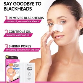 mercham Lot de 10 bandes anti-points noirs à lacide salicylique, bandes de nez pour un nettoyage en profondeur et un rétréci