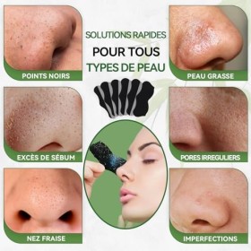 Patch Point Noir, Patchs Anti-Points Noirs pour le Nez, 60 PCS, Nettoyage Profond pour Tous Types de Peaux, Gardent la Peau C