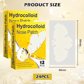 Patch Point Noir, 24 Pièces Nettoyage Patchs Anti-Points Noirs, Patch Nez Point Noir Élimine Les Points Noirs et Les Impureté