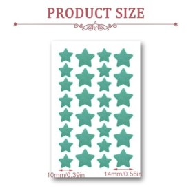 YOCDNOV Lot de 196 Patchs à Boutons – Étoiles et Patchs à Boutons Ronds avec Huile darbre à thé + Acide salicylique + Centel