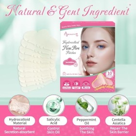 Beauty7 Hydrocolloïde Patchs Point Noir, Patchs Anti-Points Noirs pour les Pores Bandelettes délimination des points noirs N