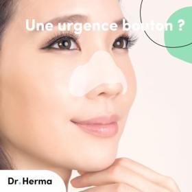 Dr. Herma - Patch Anti Bouton - Adapté au Nez - Résultats en 6 à 8h - Testé sous contrôle dermatologique - Acide Salicylique,