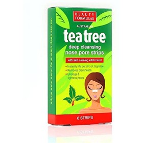 Lot de 24 bandes de nez en forme darbre à thé et hamamélis australien | Élimine les points noirs, débouche et resserre les p