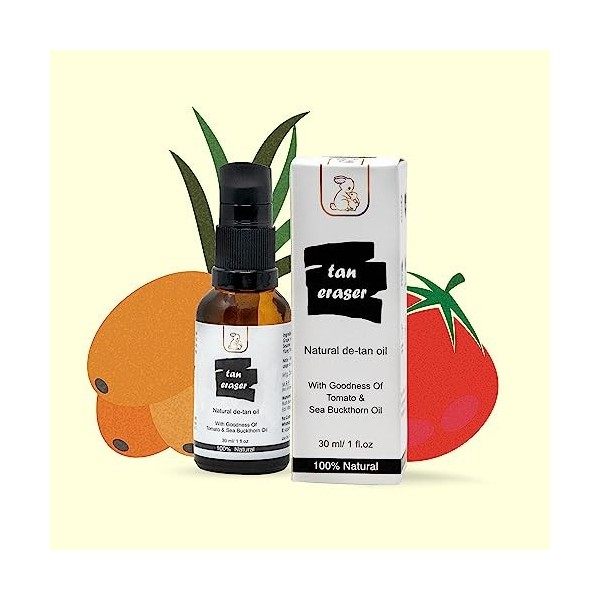 Blush Bunny Organics De-Tan Oil Natural Vegan Tan Remover, Advanced Non-Toxic Formula, Effective Tan Removal, Organic Skin Ca