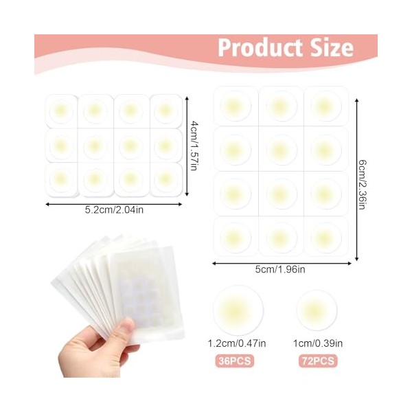 XL Big Star, grands patchs hydrocolloïdes à boutons, absorbent les liquides et réduisent les rougeurs,