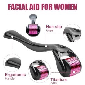 Rouleau Derma, Dermaroller Cheveux 0,5mm, Roller Micro Aiguille Anti-âge Derma roller Visage-Roller Cheveux Repousse-Rouleau 
