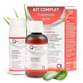 Q1, Q-Acne Complex et Detersion, Kit Complet de Traitement de lAcné | Crème Visage à lAcide Salicylique et Savon Nettoyant 
