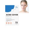 72Pièce Patchs Anti-Acné,Acne Patchs,Patch Boutons Acne,Patch Acne Pimple Anti,Patchs Hydrocolloïdes Invisibles,Soulage Effic