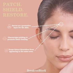 Daylight Patch by BreakoutBlock - 36 Patches - Acne Treatment Patches - Hydrocolloid Patches - Anti-Acne Dots - Blemish & Spo