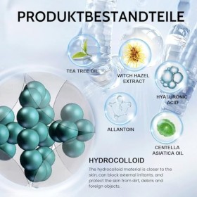 Shefave Blemishes Patchs en forme damour, patchs à lhuile darbre à thé, autocollants pour points dacné, taches hydrocollo