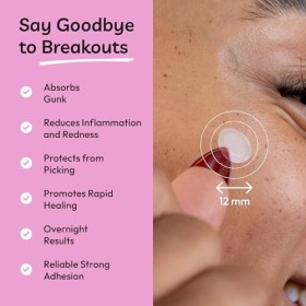 Lot de 60 patchs anti-taches invisibles pour le traitement de lacné, patchs hydrocolloïdes pour traitement des taches, végét