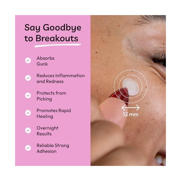 Lot de 60 patchs anti-taches invisibles pour le traitement de lacné, patchs hydrocolloïdes pour traitement des taches, végét