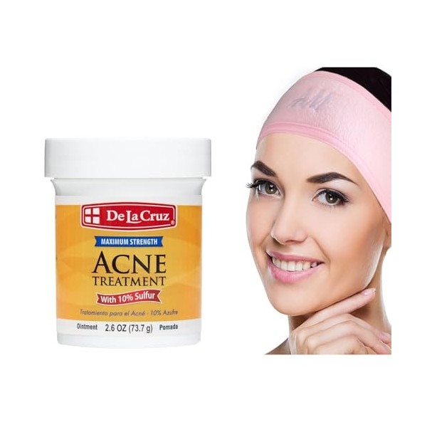 Anti-acné Pommade au soufre Traitement Acné Visage et Corps Traitement Acné kystique Acné Hormonale Points Noirs Cicatrices |