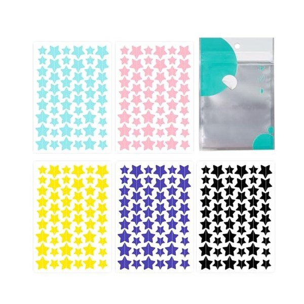 AYNKH 255 Patchs Anti-Acné Star, Avec Huile dArbre à Thé Acide Salicylique Patch Hydrocolloïde, Imperméable et Respirant Pat