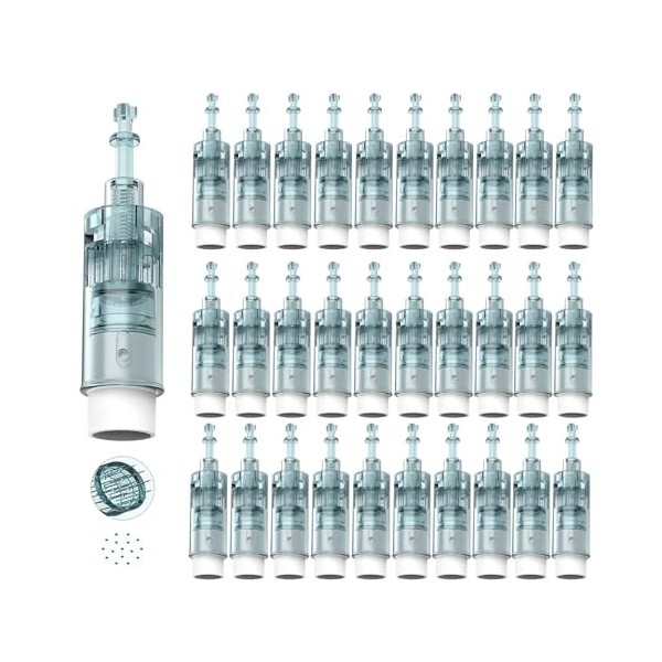 Dr.pen Ultima M8 Nano-3D Lot de 10 cartouches à aiguilles Nano-3D pour stylo à micro-aiguille M8, cartouches jetables authent