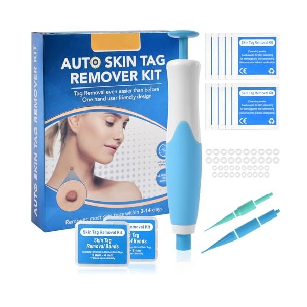 ACWOO Kit de Acrochordons Traitement, Auto Skin Tag Remover Kit, Kit Délimination Acrochordons, 2 en 1 Peau Dispositif déli