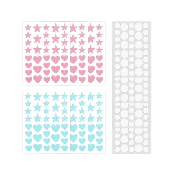 360 Pièces De Patchs DAcné Pour Le Visage, Patchs DAcné De Dessin Animé En Forme De Cœur, Patchs Couvrant Les Fosses Et Les