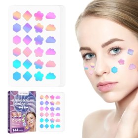 CPJJ 144 pièces de pimple patch star colorés, pimple patch à utiliser pour réparer les taches dacné et éclaircir les imperfe