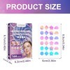 CPJJ 144 pièces de pimple patch star colorés, pimple patch à utiliser pour réparer les taches dacné et éclaircir les imperfe