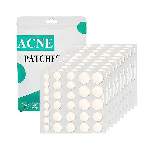 Zemolo Patch Boutons Acne, Patch Acne Pimple Anti-Acné Imperméable Autocollants Hydrocolloïde pour Boutons Invisible pour Soi