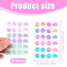 240PCS Patch Boutons Acne, Patch Acne Pimple Anti-Acné Étoile Imperméable Autocollants Hydrocolloïde, Guérison Rapide et Trai