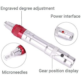 Dermapen Derma Pen Stylo Microneedle Électrique Machine Professionnelle Microneedle Réglable 0.25mm-2.5mm Derma Stamp Avec 3 