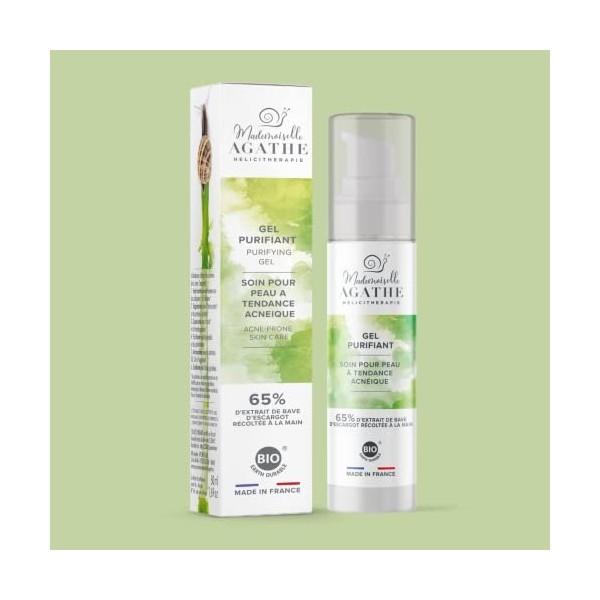 Routine Anti Acné à la Bave dEscargot - Gel purifiant - Eau micellaire - Savon pamplemousse
