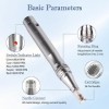 CARER SPARK Dermapen Électrique Automatique, Microneedling Pen avec 12 Aiguilles et 5 Vitesses 0.25mm-2.0mm pour Réduction de