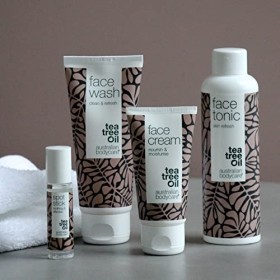 Kit 4 Produits Pour le Visage Australian Bodycare | Parfait Pour Boutons, Peau Grasse et Spots | À lHuile d’Arbre à Thé d’Au