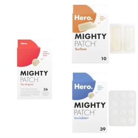 Hero–Mighty Patch Original–Patchs de nuit anti-acné+Hero–Mighty Patch Invisible+ Patchs de jour anti-acné+Hero Mighty Patch S