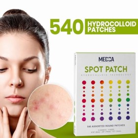 Patchs contre lacné pour le visage - Pansements hydrocolloïdes 540 unités Patchs contre les boutons en 3 tailles universel