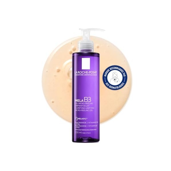 La Roche-Posay, Mela B3, Gel Micro-Peeling Anti-taches Éclat, Lisse & Purifie, Enrichi en Melasyl & Niacinamide, Pour Tous le