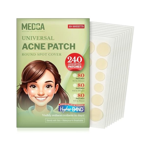 Couvertures absorbantes dacné - bandages hydrocolloïdes de soin dacné 240 comptes 
