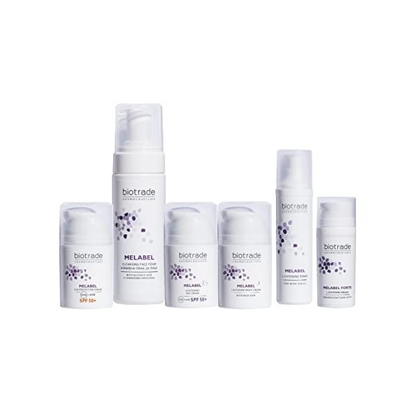 Melabel Tonic 60 ml, pour blanchir les taches brunes, uniformise le teint, exfolie et resserre les pores, contient de lacide