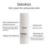 Kosei - Sebokos Gel/Crème pour des Peaux avec Acné - 50 ml - Traitement Acné - Idéal pour des Peaux Grasses - Reduise les Bri