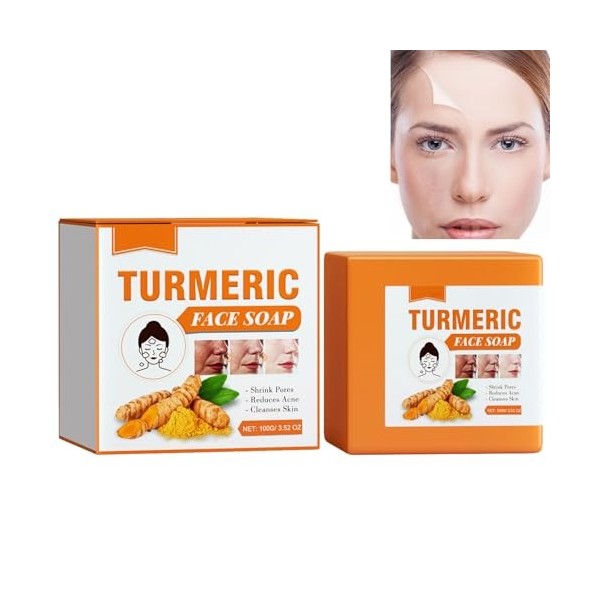 Savon Pour Visage Au Curcuma,Visage Barre de Savon au Curcuma,Anti Taches Savon Curcuma,Savon Naturel Au Curcuma,Nettoyant Sa